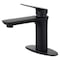 Fauceture Frankfurt Single-Handle Bathroom Faucet W/ Deck Plate & Drain, Black LS4200CXL - alternate 1